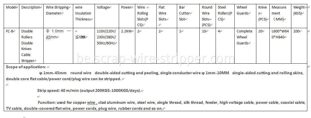 wire cut and strip machine